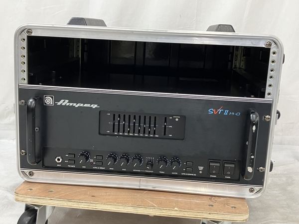 【引取限定】 Ampeg SVT-2 PRO ベース ヘッドアンプ ClassicPRO 6U ラックケースセット ジャンク 直 N8362657_画像4