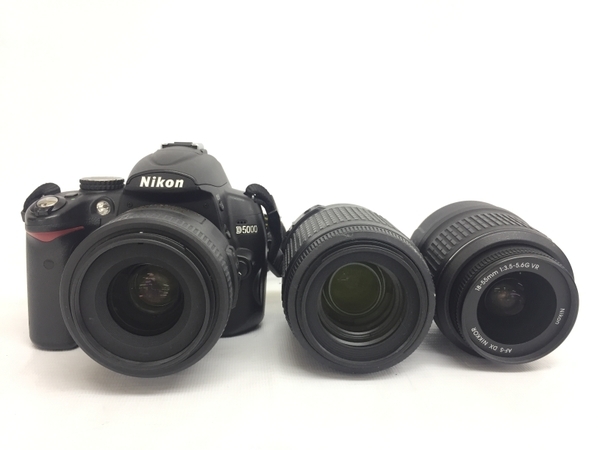 格安人気 Nikon D5000 AF-S NIKKOR 35mm 1:1.8G 18-55mm 1:3.5-5.6G 55-200mm 1:4-5.6G レンズ三本セット ジャンク G8395173 ニコン