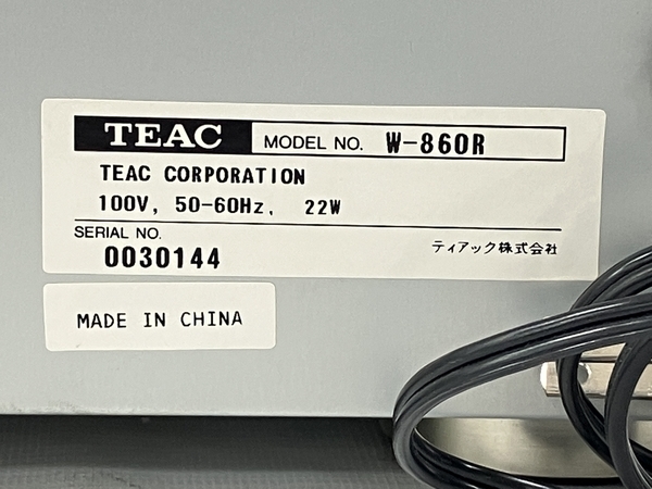 TEAC W-860R カセットプレイヤー 音響機器 ティアック ジャンク H8405298_画像2