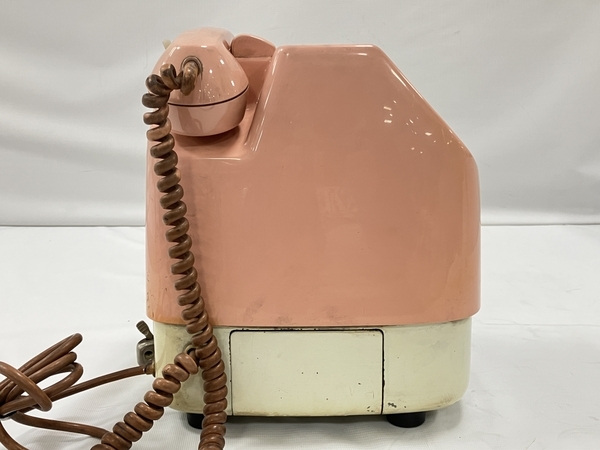 田村電機製作所 675-A2 日本電信電話公社 ピンク電話 ダイヤル式 1977年製 レトロ アンティーク インテリア 公衆電話 ジャンク H8389812_画像9