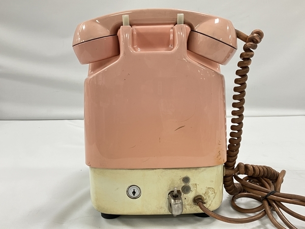 田村電機製作所 675-A2 日本電信電話公社 ピンク電話 ダイヤル式 1977年製 レトロ アンティーク インテリア 公衆電話 ジャンク H8389812_画像8