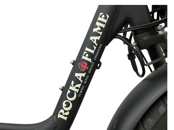ROCKA FLAME FUMA e-bike ブラック ロカフレーム 電動 アシスト 自転車 中古 楽 M8379275_画像6