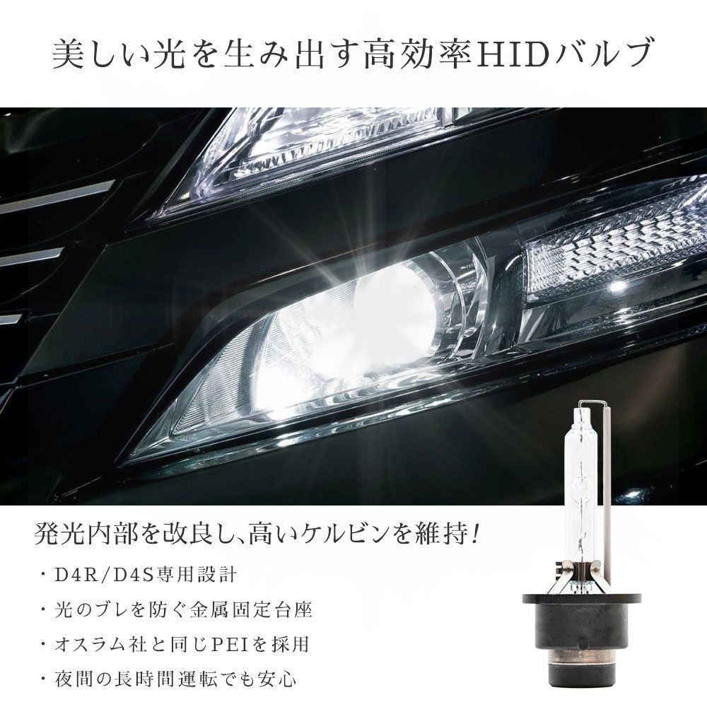 HID屋 35W D4S 6000k 純正交換バルブ 送料無料 1年保証_画像3