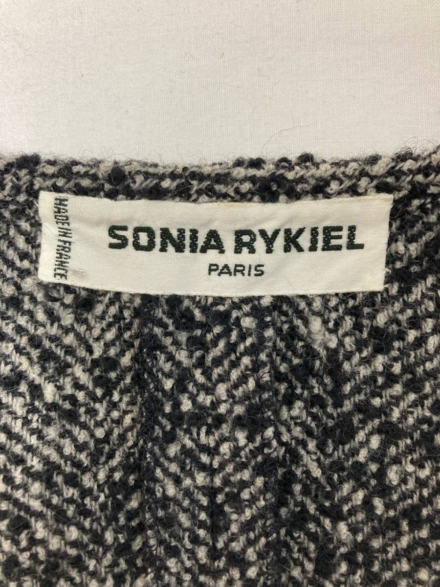 即決 SONIA RYKIEL ガウンジャケット スカート セットアップ フランス製 ヴィンテージ ウール_画像9