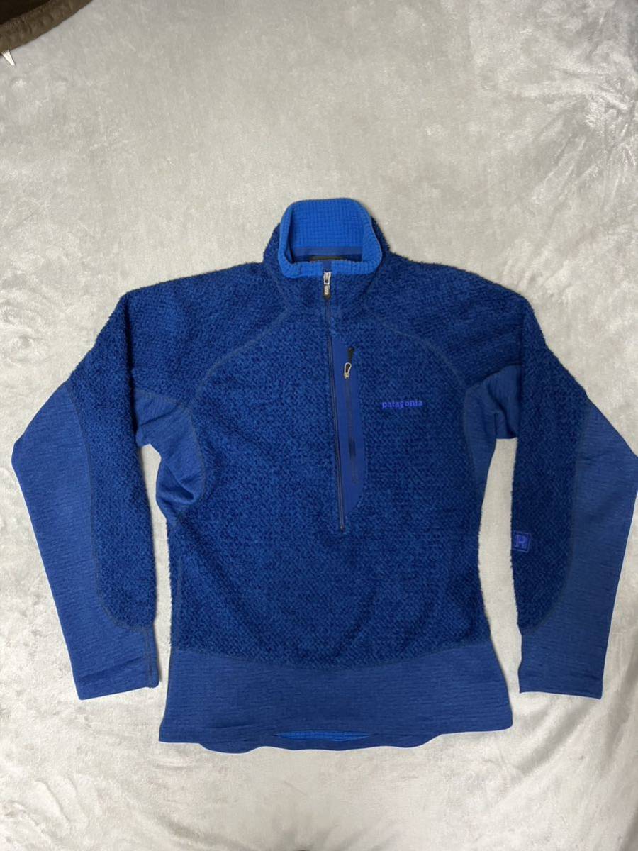 廃盤 Made in USA製造 patagonia Regulator Midlayer R1 Fleece 25230F6 パタゴニア レギュレーター プルオーバーフリース H-Zip Blu Men S_画像2