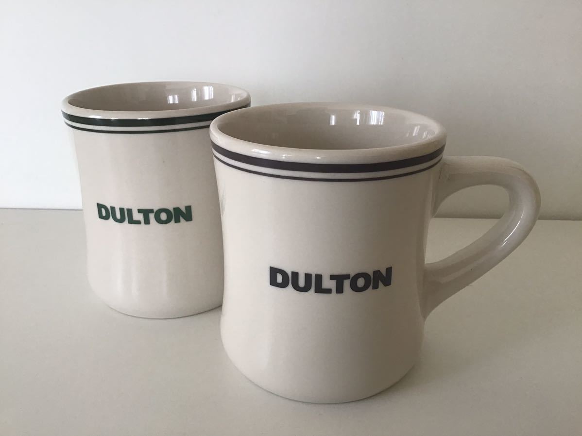 DULTON(ダルトン)ビッグマグカップ /ブラウン&グリーンロゴ/BIG MUG/2個セット_画像2