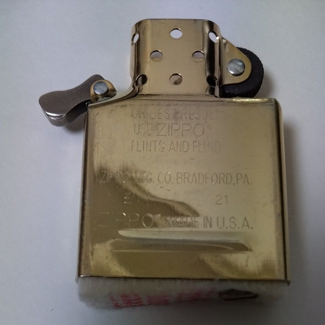 ZIPPO GOLD INSIDE UNIT REGULAR SIZE インサイドユニット 純正ゴールドインナー