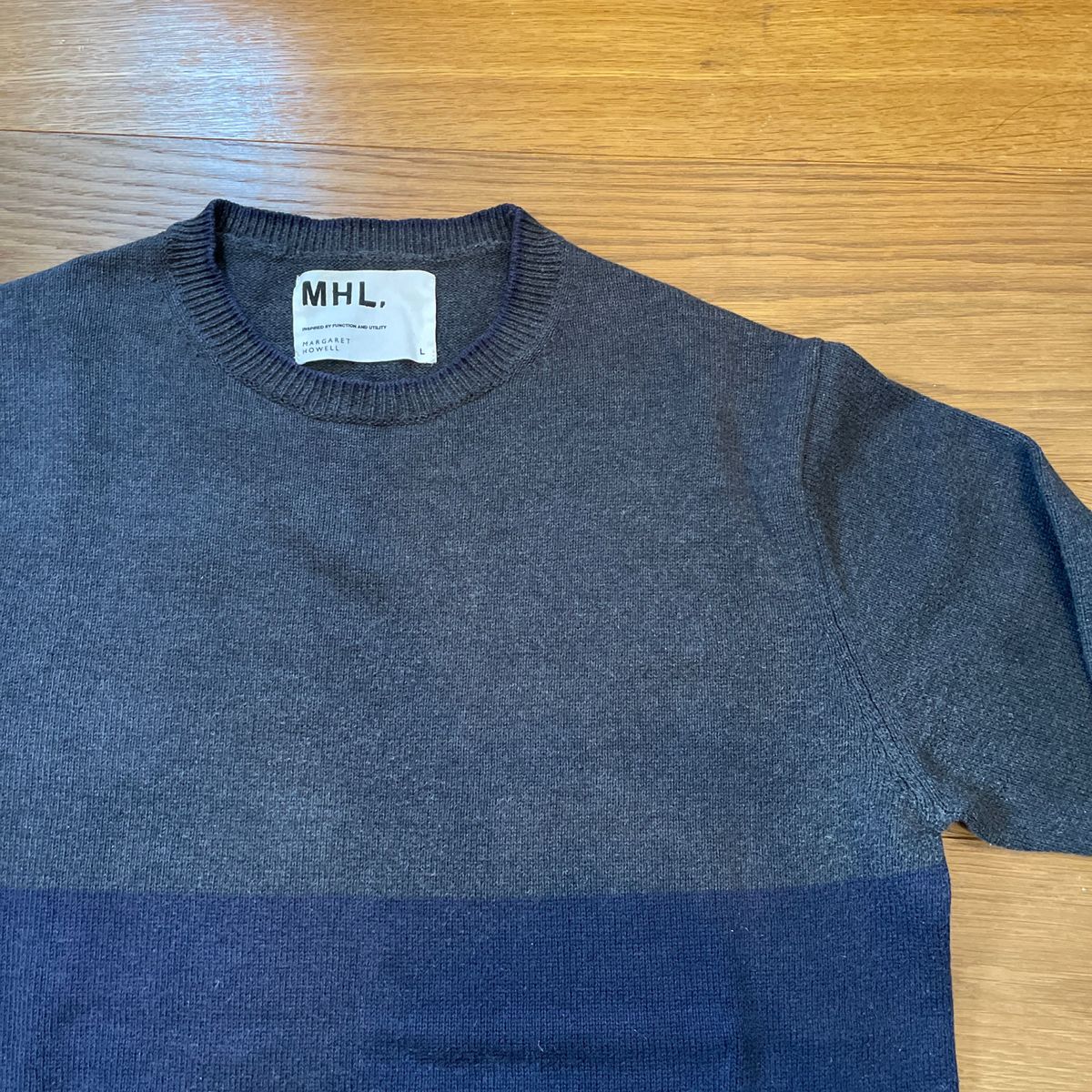 【SALE】MHL.エムエイチエル　コットンウールニットL size