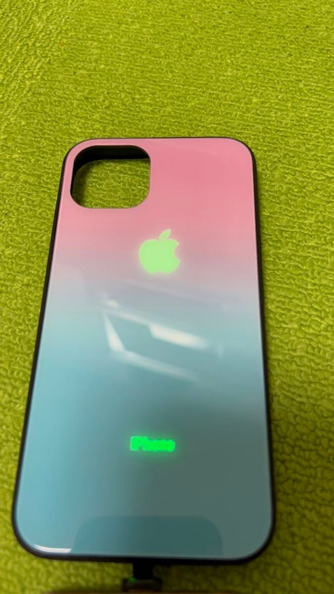 光る iphone14plus ピンクグラデーション ケース LED led 発光 人気商品 トレンド 韓国 安い 本体連動 