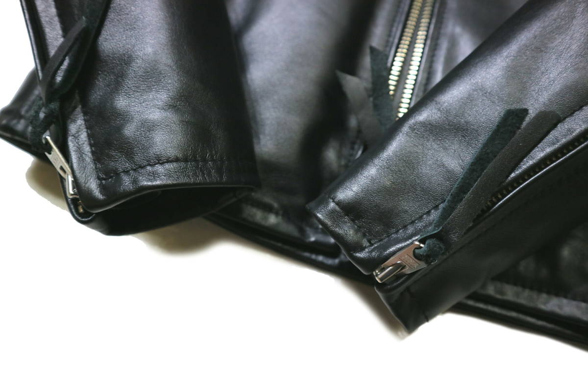 概ね美品！◆KADOYA カドヤ K'S LEATHER 牛革 レザーライダースジャケット◆ジャストめLサイズ（身長176-178センチ位）_画像6