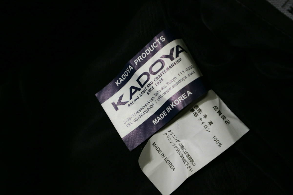 概ね美品！◆KADOYA カドヤ K'S LEATHER 牛革 レザーライダースジャケット◆ジャストめLサイズ（身長176-178センチ位）_画像9