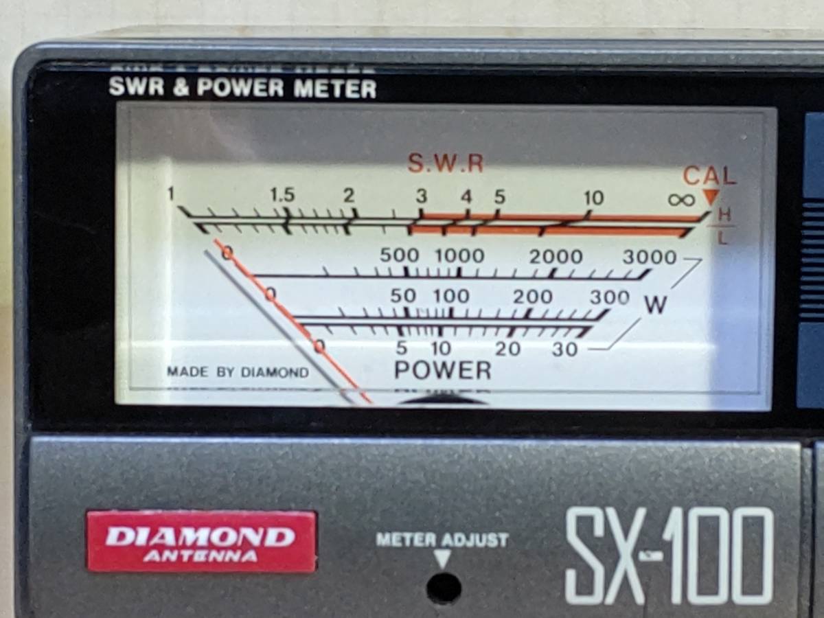 第一電波工業 SX100 通過形SWR・パワー計【1.6～60MHz】3KW 中古 動作品_画像2
