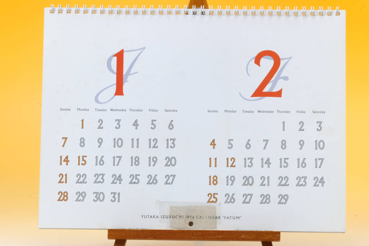 [Delivery Free]1996 Fatum Yutaka Izubuchi Calendar 出渕裕カレンダー [tag3333]_留め具穴に接着剤が固着してます。