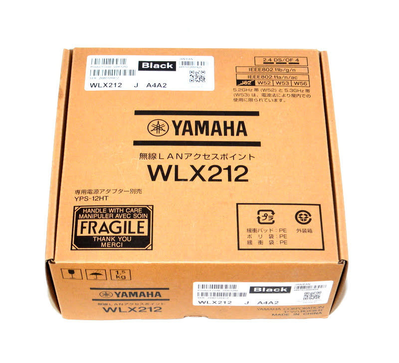 【未使用品】YAMAHA ヤマハ WLX212 無線LAN アクセスポイント Black 黒 YSP-12HT Wi-Fi Yamaha Network Organizer 対応 WPA3 WLX202 後継機