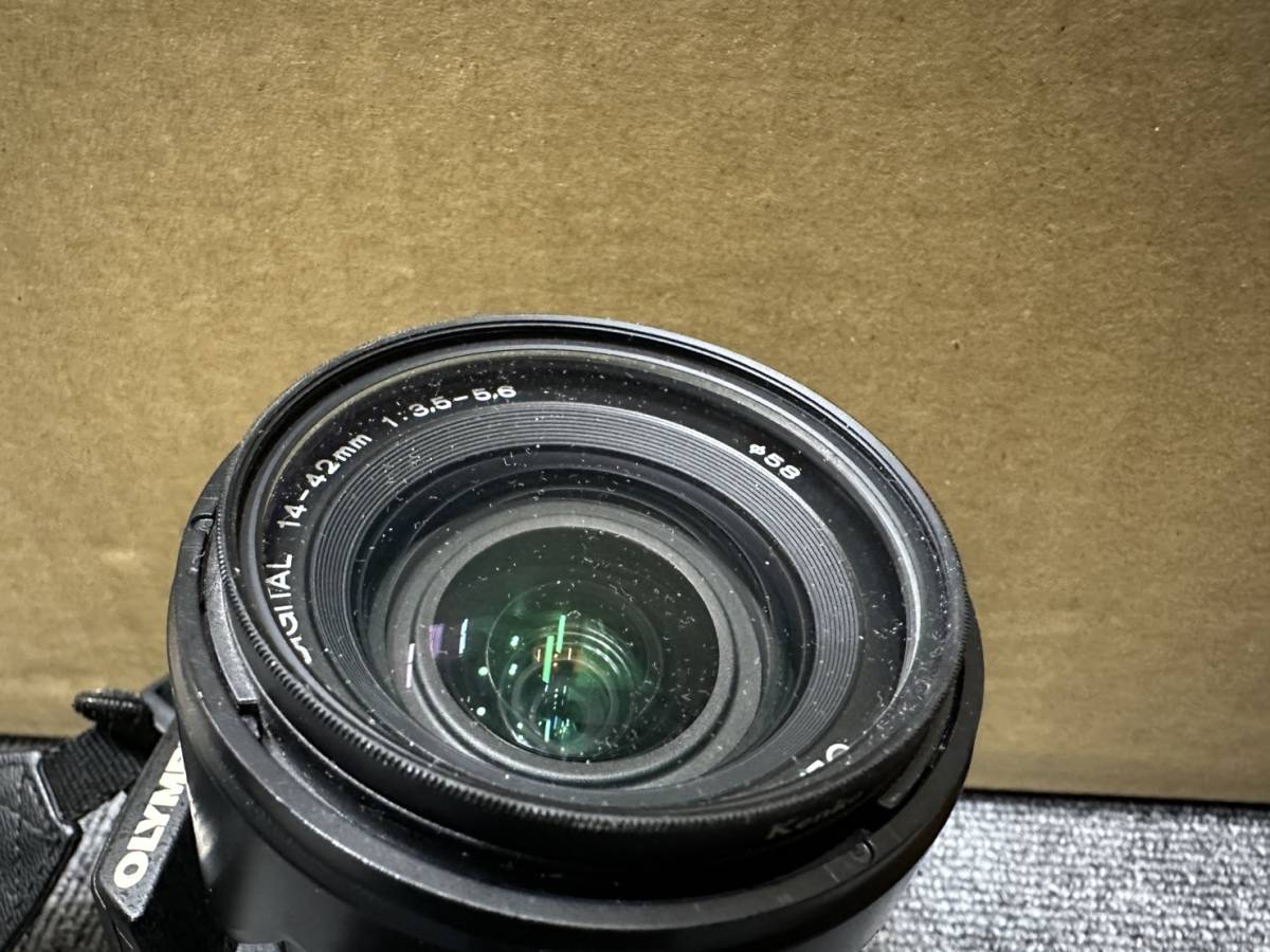 【JV5824】OLYMPUS オリンパス E-510 カメラ デジタル一眼レフ 撮影機材 本体のみ フィルムキャップ付き 14-42mm 1:3.5-5.6 保管品 現状品_画像8