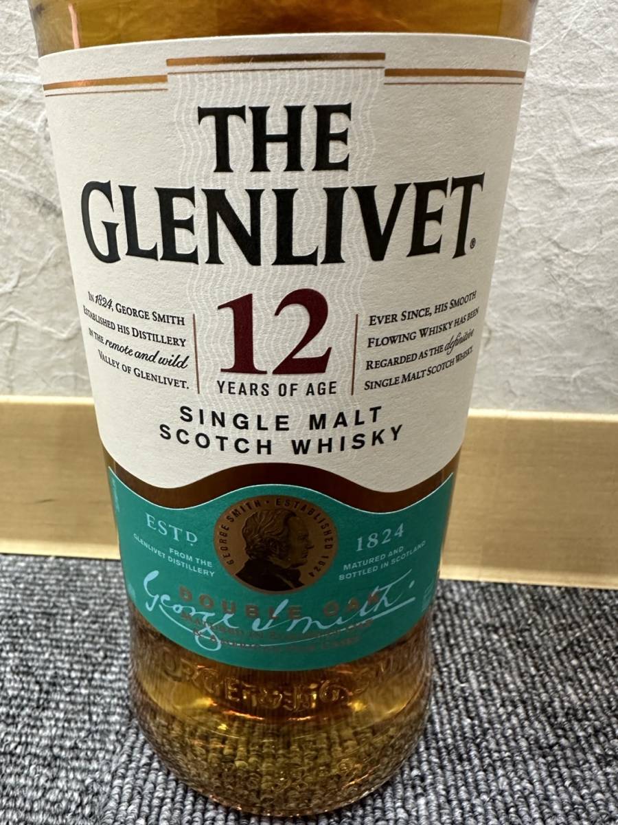 【JV5730】グレンリベット12年 ダブルオーク GLENLIVET 700mL 40% 箱付き スコッチウィスキー シングルモルト 保管品 美品_画像5