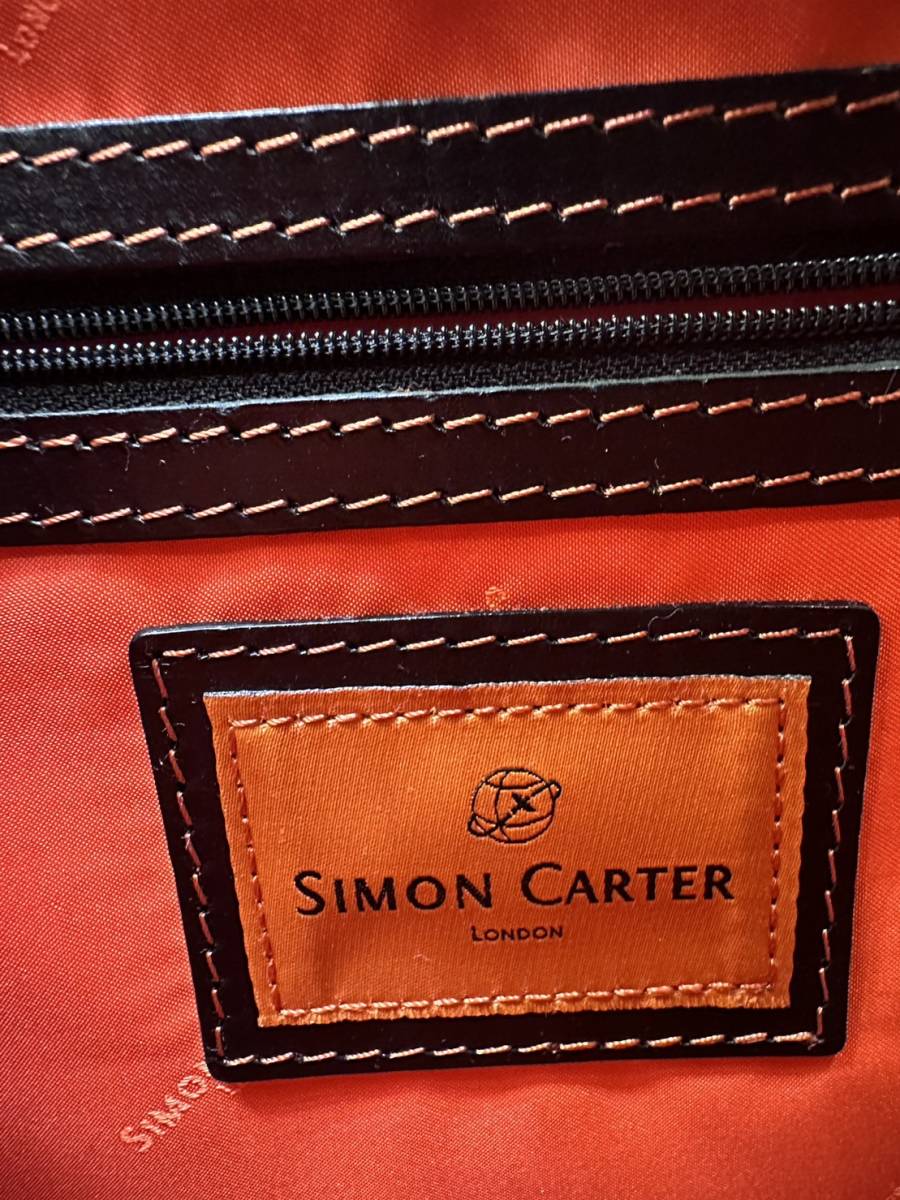 【EKA-6300OH】１円スタート SIMON CARTER LONDON ブリーフケース ストラップ付 中古品 ビジネスバッグ 長期保管品 メンズバック レザー_画像4