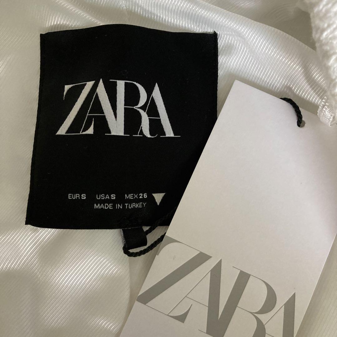 【タグ付き】 ZARA　テーラードジャケット　ショート丈　白　ザラ_画像2