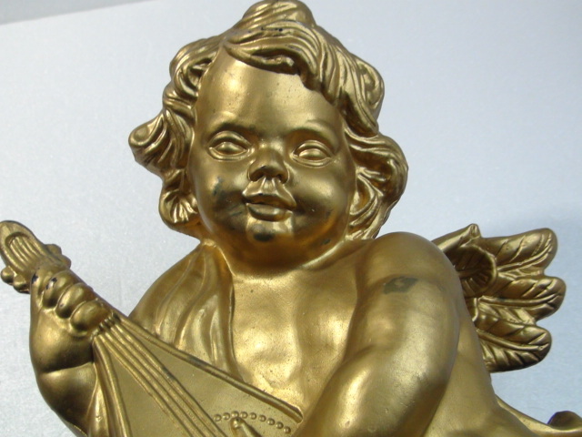 再値下 ゴールドエンジェル 大きな天使 飾り 金色 置物 オーナメント イタリア アンティーク風 ディスプレイ_画像4