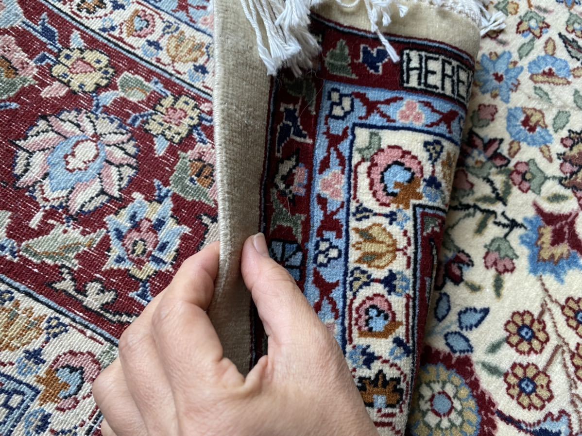 トルコが誇るへレケ絨毯新品未使用品/HEREKE織込有/シュメル工房タグ付最高特別ランク/素晴らしい宝石の様な絨毯/素晴らしい一生ものの絨毯_画像6