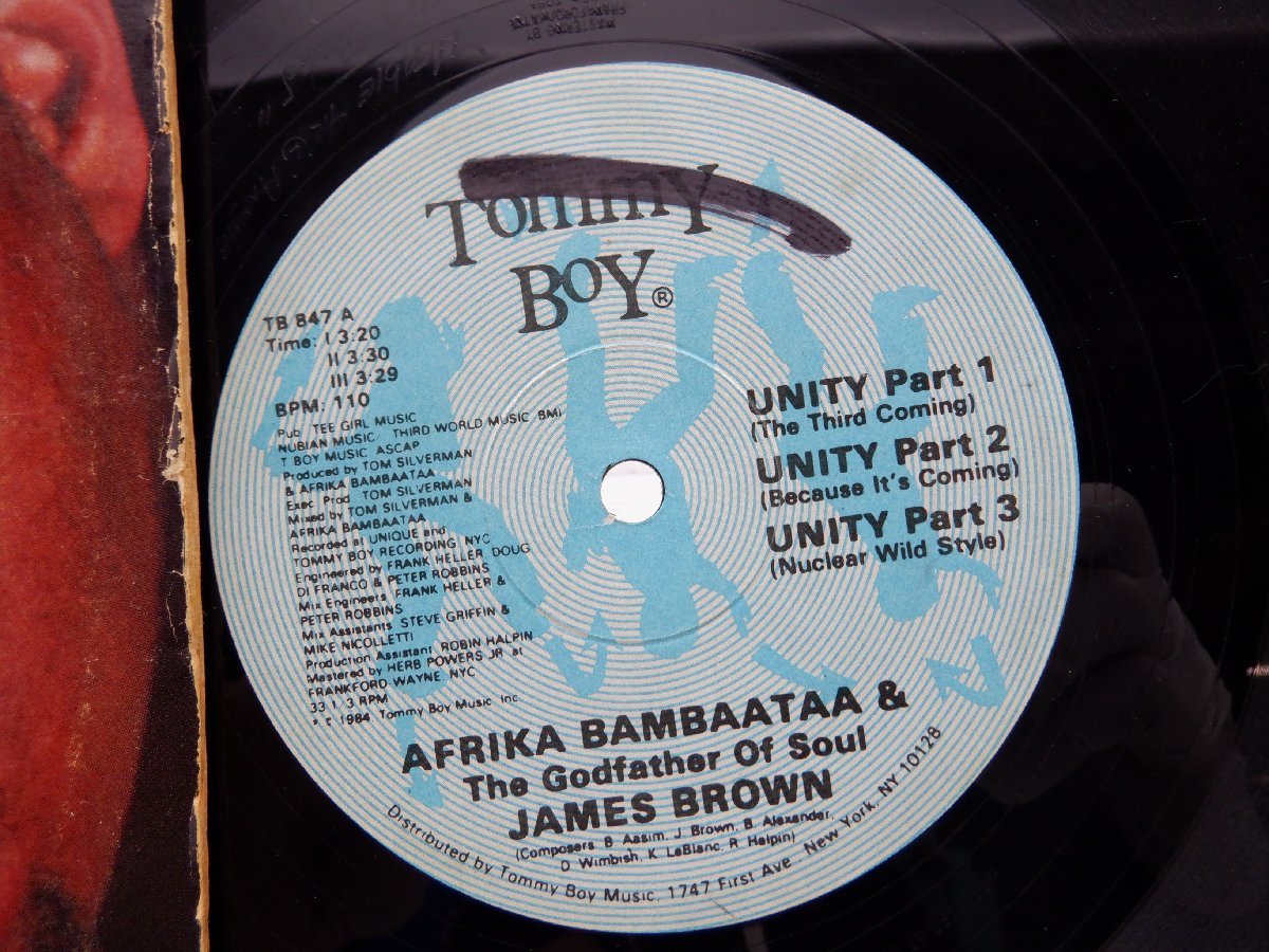 Afrika Bambaataa「Unity」LP（12インチ）/Tommy Boy(TB 847)/Hip Hop_画像2