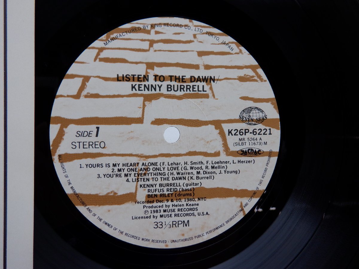 Kenny Burrell「Listen To The Dawn」LP（12インチ）/Muse Records(K26P 6221)/ジャズ_画像2