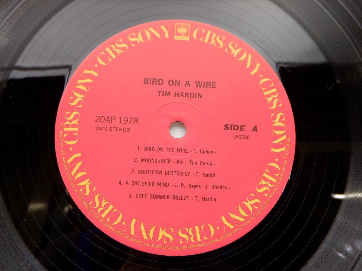 Tim Hardin「Bird On A Wire」LP（12インチ）/CBS/Sony(20AP 1978)/フォーク_画像2
