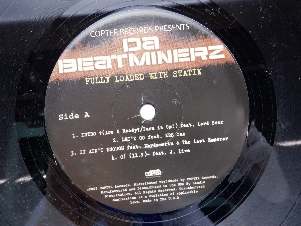Fully Loaded w/ Statik 「Da Beatminerz」LP( Fully Loaded w/ Statik )/ヒップホップ_画像2