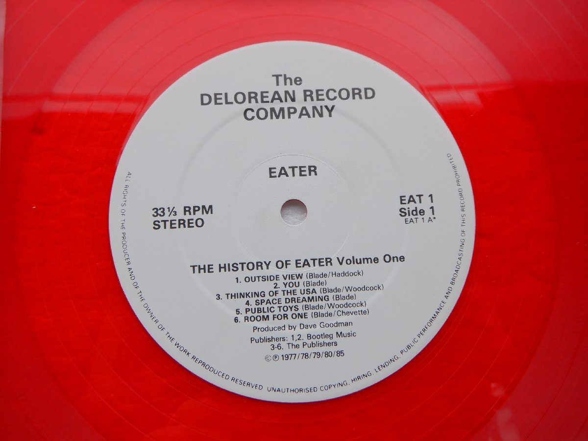 Eater「The History Of Eater Volume One」LP（12インチ）/Delorean Record Company(EAT 1)/洋楽ロック_画像2
