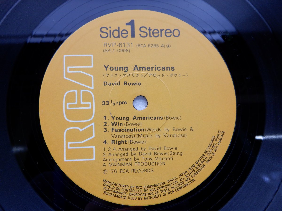 【国内盤】David Bowie(デヴィッド・ボウイ)「Young Americans(ヤング・アメリカン)」LP（12インチ）/RCA Records(RVP-6131)/洋楽ロック_画像2