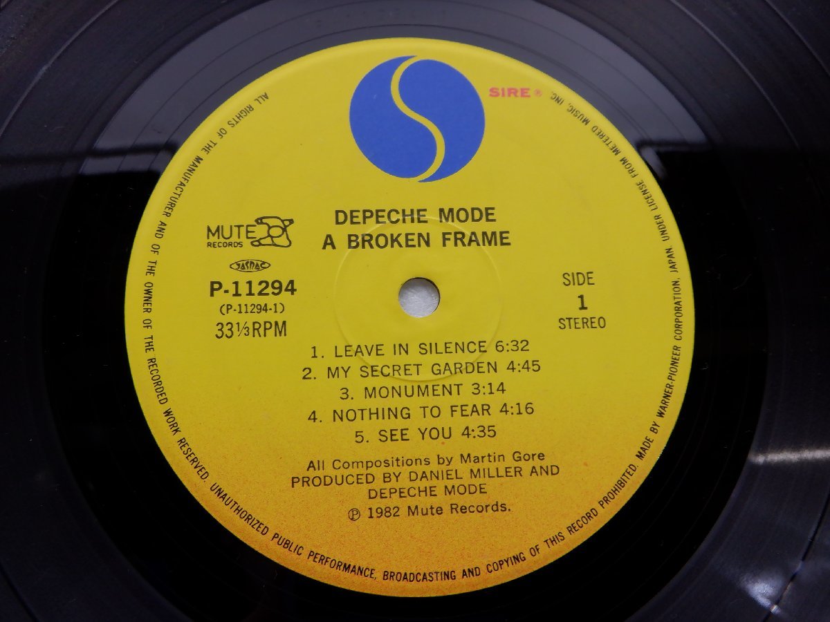 Depeche Mode(デペッシュ・モード)「A Broken Frame(ア・ブロークン・フレイム)」LP（12インチ）/ Sire(P-11294)/ポップス_画像2