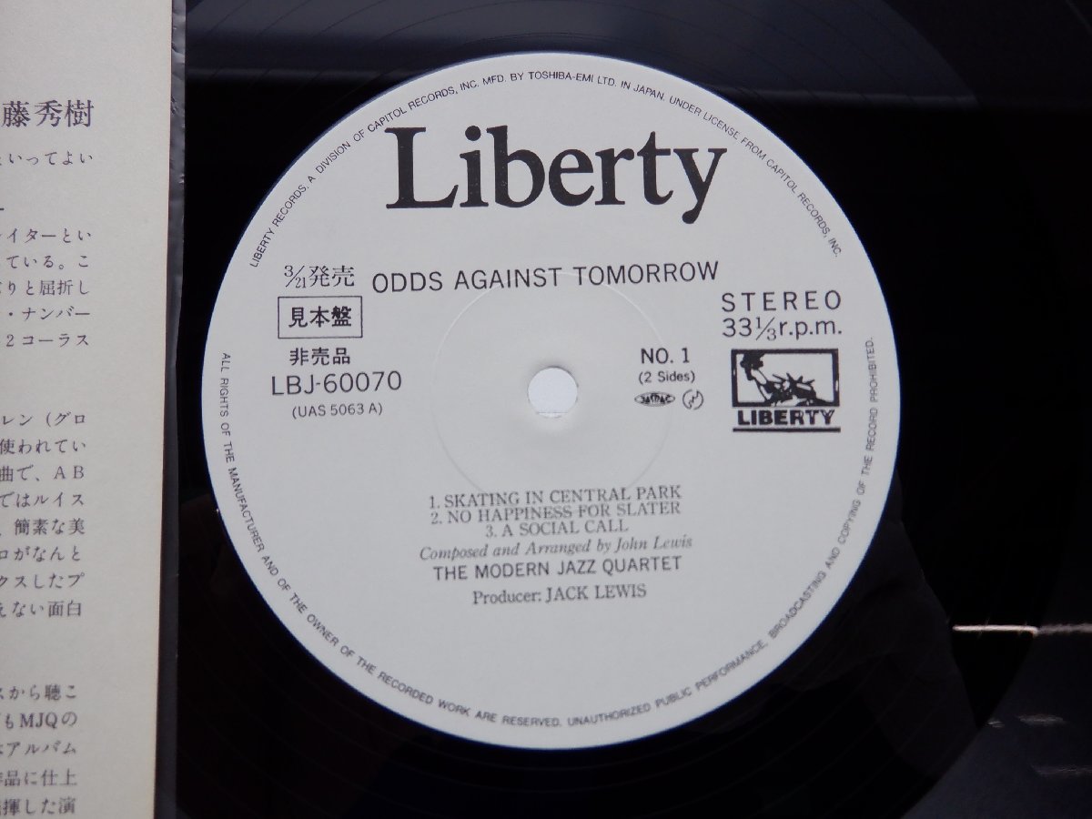 【帯付/見本盤】The Modern Jazz Quartet「Music From Odds Against Tomorrow」LP（12インチ）/Liberty(LBJ-60070)/ジャズ_画像2