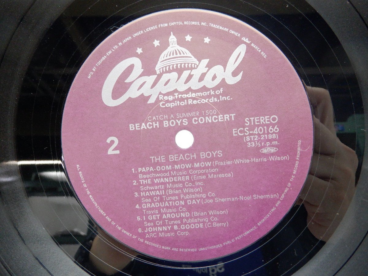 The Beach Boys「Concert」LP（12インチ）/Capitol Records(ECS-40166)/洋楽ロック_画像2