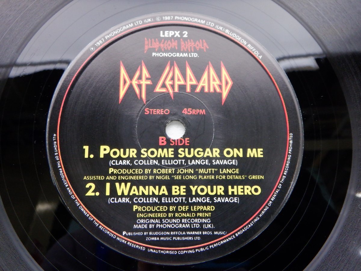 Def Leppard「Pour Some Sugar On Me」LP（12インチ）/Bludgeon Riffola(888 830-1)/洋楽ロック_画像2