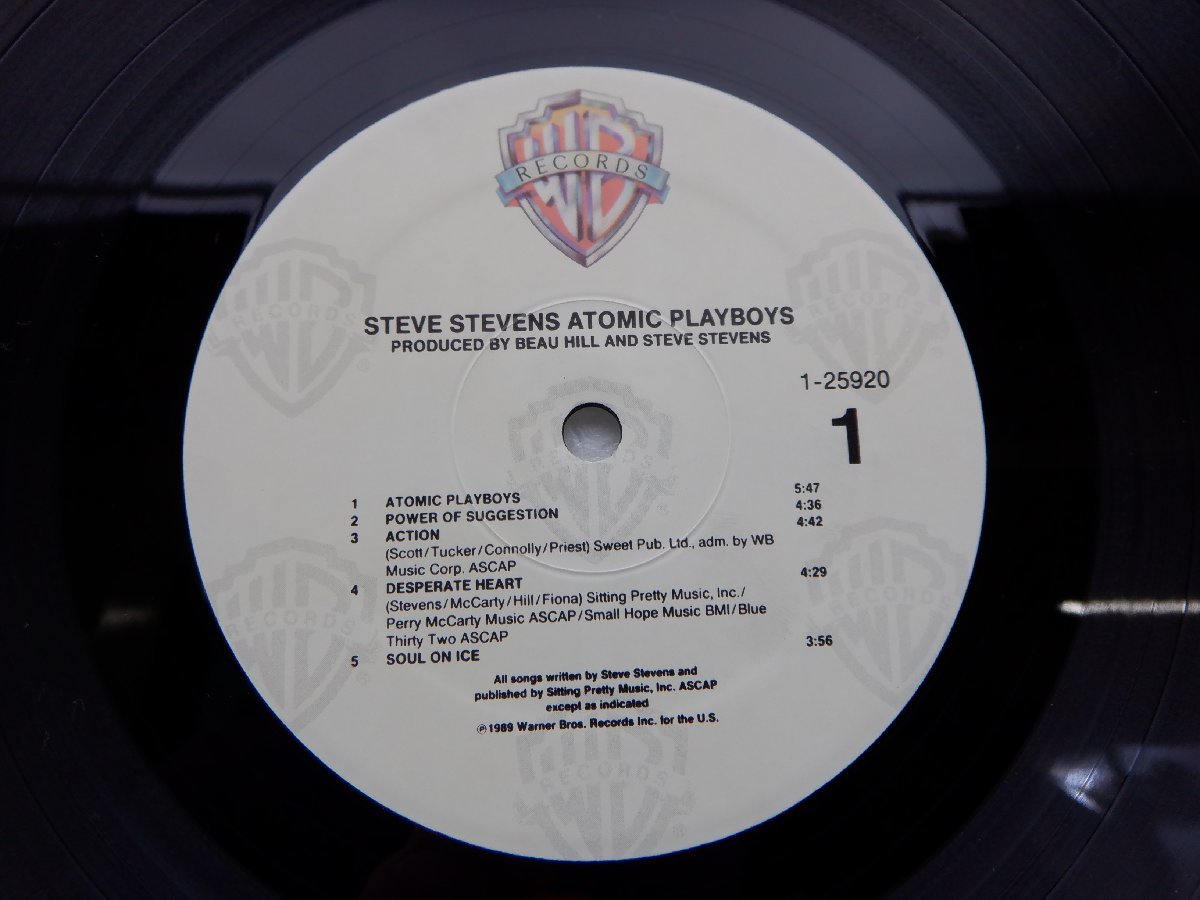 Steve Stevens「Atomic Playboys」LP（12インチ）/Warner Bros. Records(1-25920)/洋楽ロック_画像2