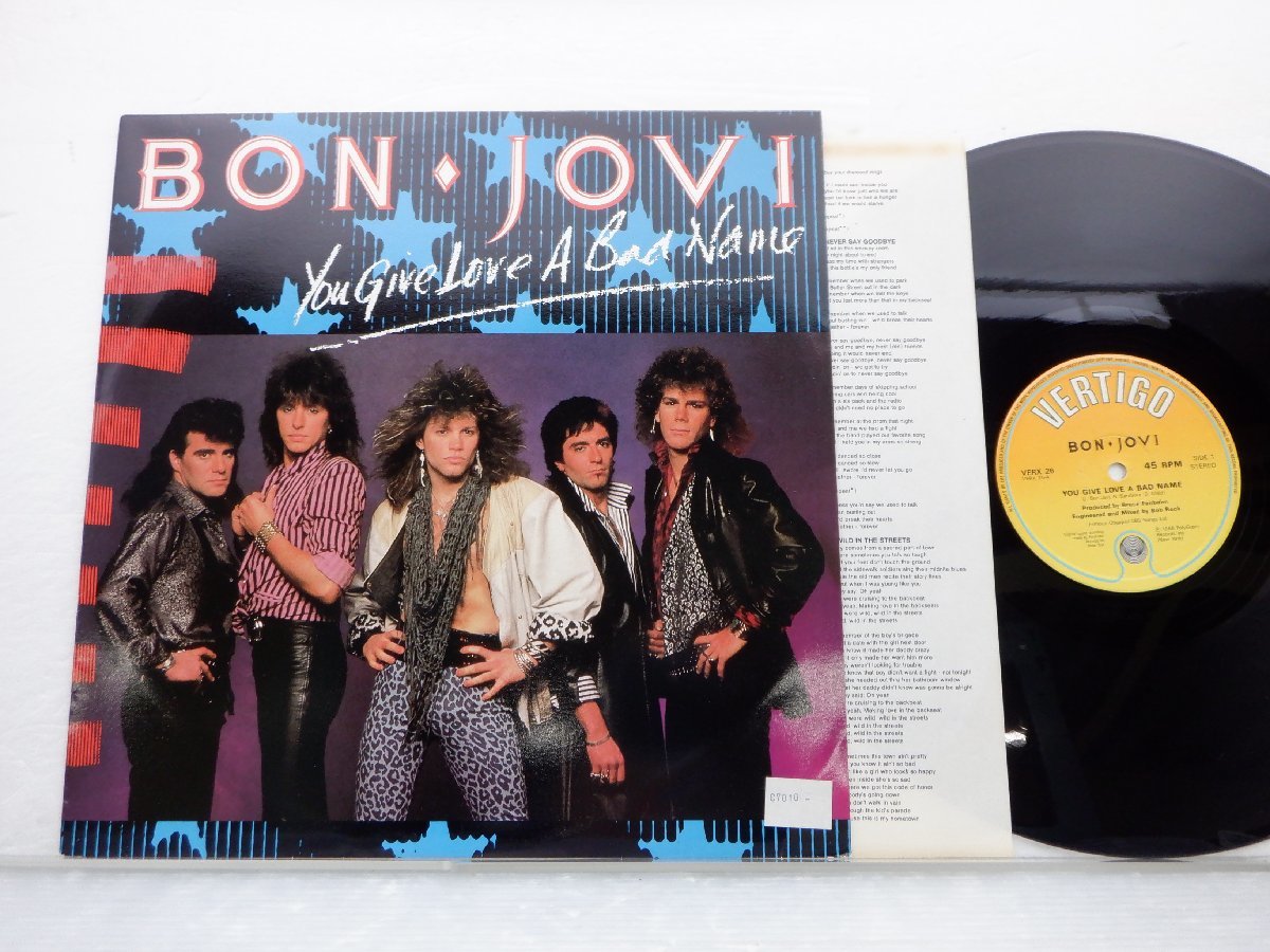 Bon Jovi「You Give Love A Bad Name」LP（12インチ）/Vertigo(VERX 26)/洋楽ロック_画像1