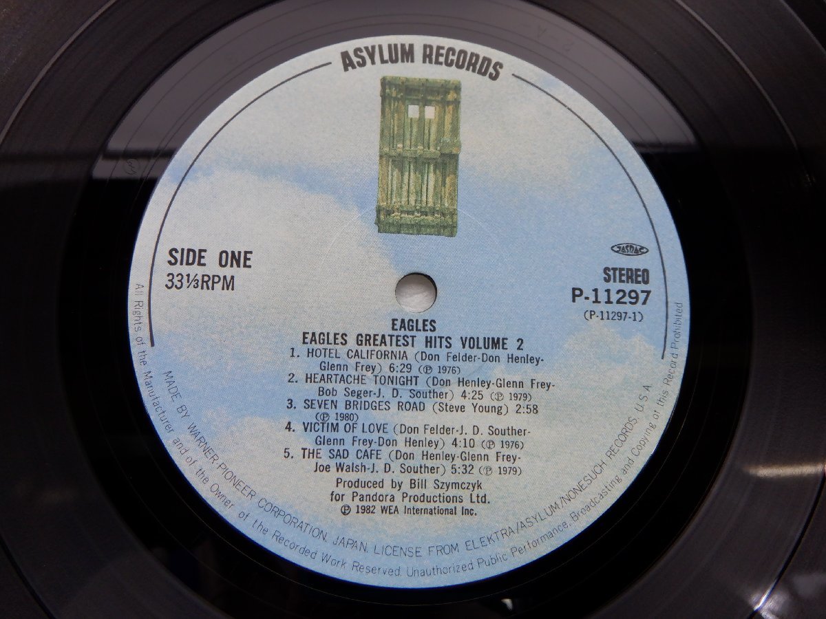 Eagles(イーグルス)「Eagles Greatest Hits Volume 2(グレイテスト・ヒッツ　Vol.2)」LP（12インチ）/Asylum Records(P-11297)_画像2