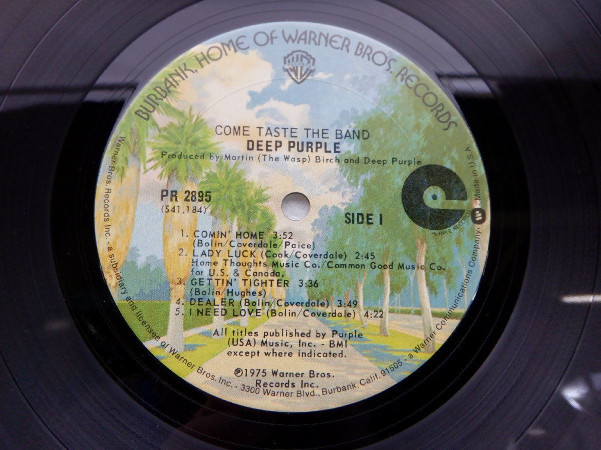 Deep Purple「Come Taste The Band」LP（12インチ）/Warner Bros. Records(PR 2895)/洋楽ロック_画像2