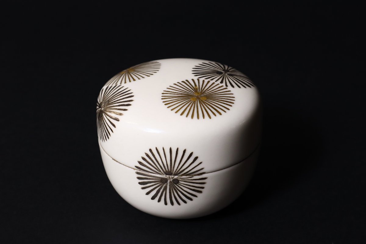 定番のお歳暮&冬ギフト 横萩一光 唐松画 陶筥 陶器 茶道具 / 共箱 大平棗 仁清写 その他
