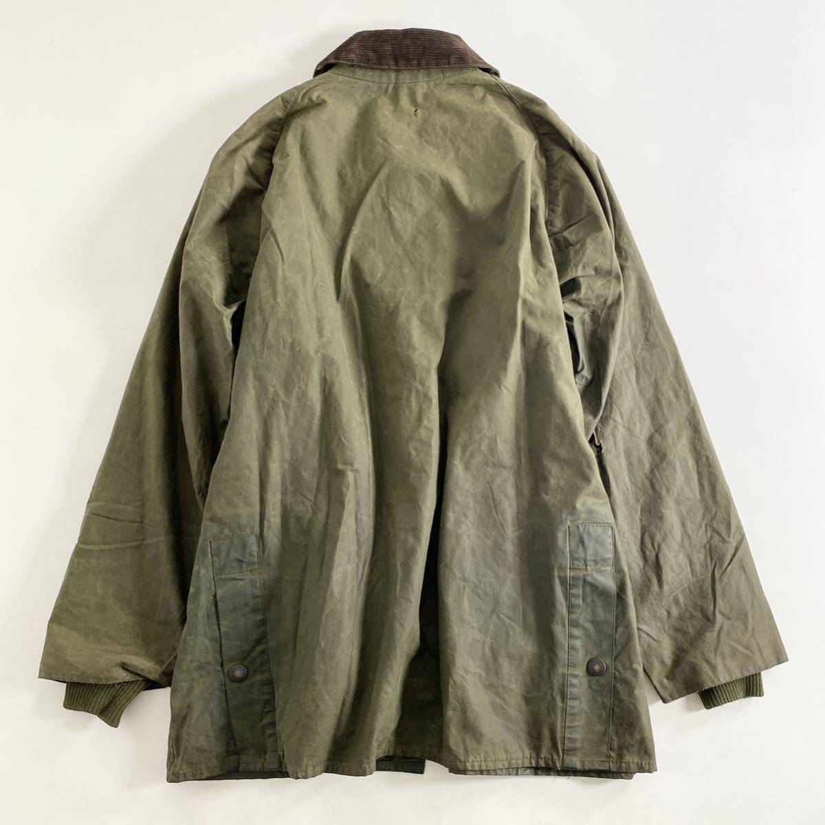 Fl9 Barbour バブアー BEDALE ビデイル 3ワラント ヴィンテージ オイルドジャケット C42 L相当 カーキ メンズ 男性用 アウター_画像2