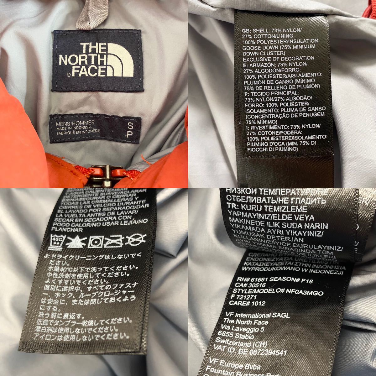 Dl9 THE NORTH FACE ザ ノースフェイス *NF0A3MGO シエラ ダウンジャケット* フーディダウンブルゾン フード取外○ S アウトドア 550FP_画像10