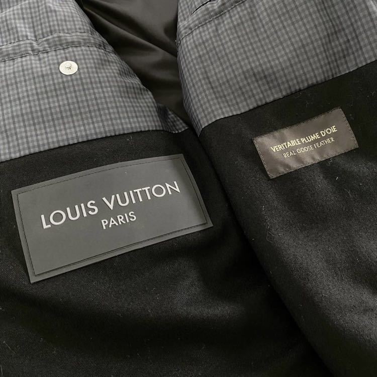 13L11《大特価！》LOUIS VUITTON ルイヴィトン 2way ダウンジャケット50（L相当）ネイビー メンズ 男性用 アウター LVロゴ レザー切替_画像9