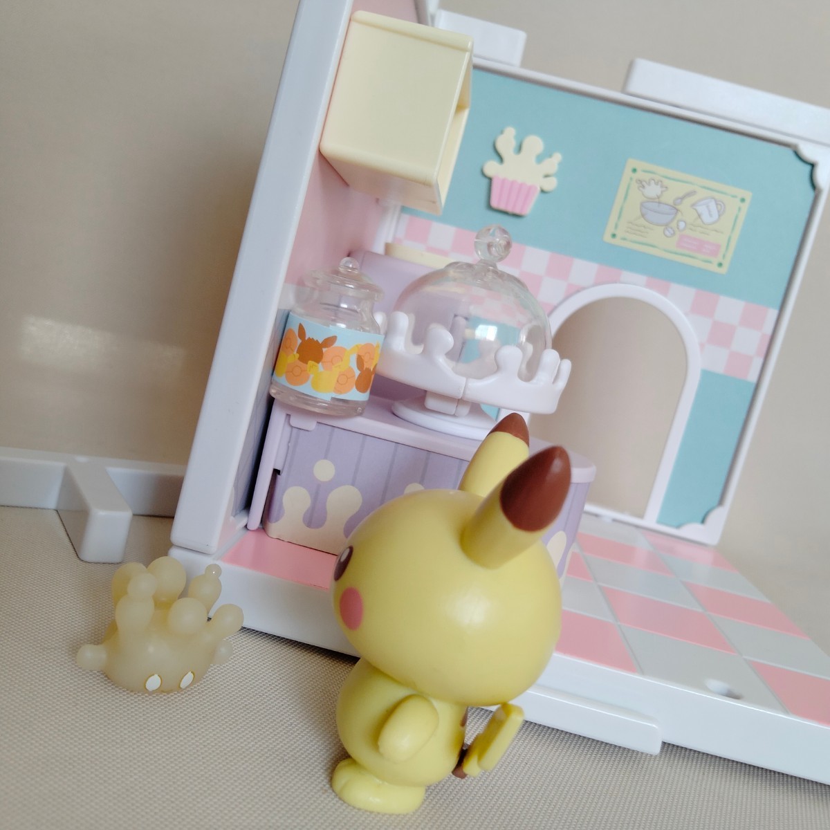 【ポケットモンスター】ポケモン ポケピースハウス キッチン マホミル ピカチュウ お家 大人 玩具 人形 タカラ pokemon pokepeace house_画像6