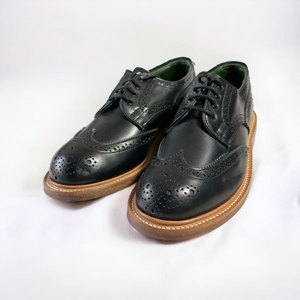 未使用 定価7万 Tricker's SLY ウィングチップ 革靴 L5679 レディース 24㎝ トリッカーズ イングランド製 レザーシューズ 黒 カーフレザー_画像8