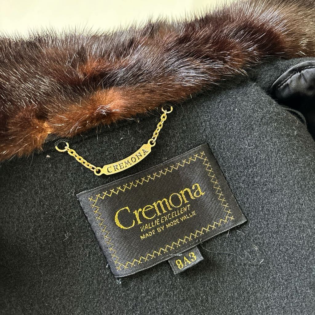  норка × шерсть меховая накидка пончо CREMONA 9 номер мех женский внешний защищающий от холода шаль чёрный женский пальто mink женщина одежда черный 