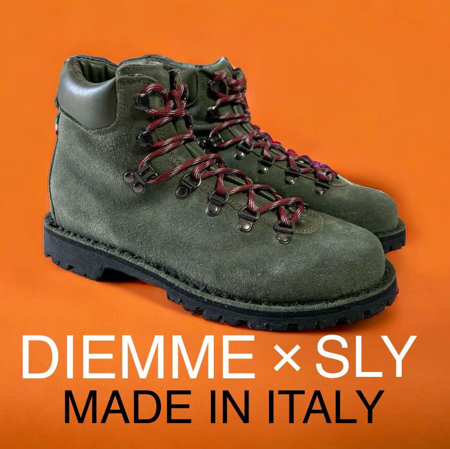定価4万新品 DIEMME × SLY 約24㎝ 変え紐付き 超極上 トレッキングブーツ ブーツ 登山靴 イタリア製 アウトドア ディエッメ 革靴 レザー