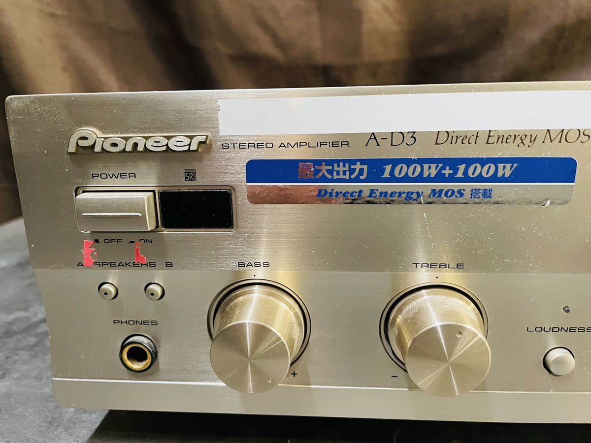 パイオニア Pioneer ステレオプリメインアンプ A-D3 AMPLIFIER プリメインアンプ アンプ _画像2