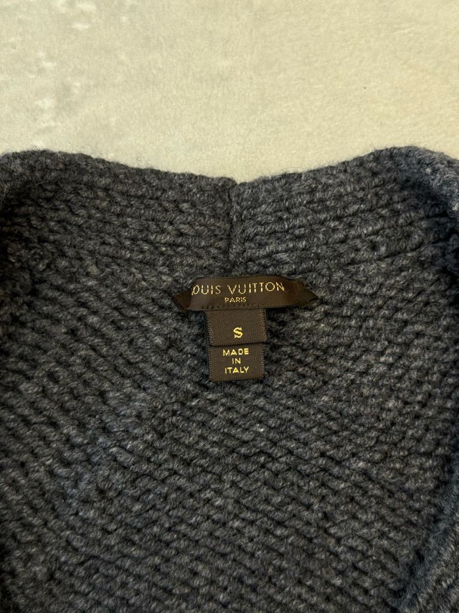 ルイヴィトン ウール カシミヤ ロング カーディガン S グレー Louis Vuitton カシミア 羊毛 ニット セーター