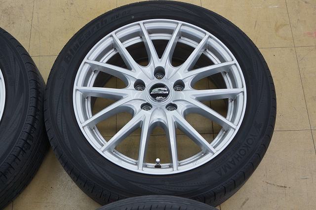 送料無料【中古 SET】205/55R17 ヨコハマ ブルーアース RV-02 20年 シュナイダー SQ27 5H114.3 7J+55 ステップワゴン ストリーム ノア_画像5