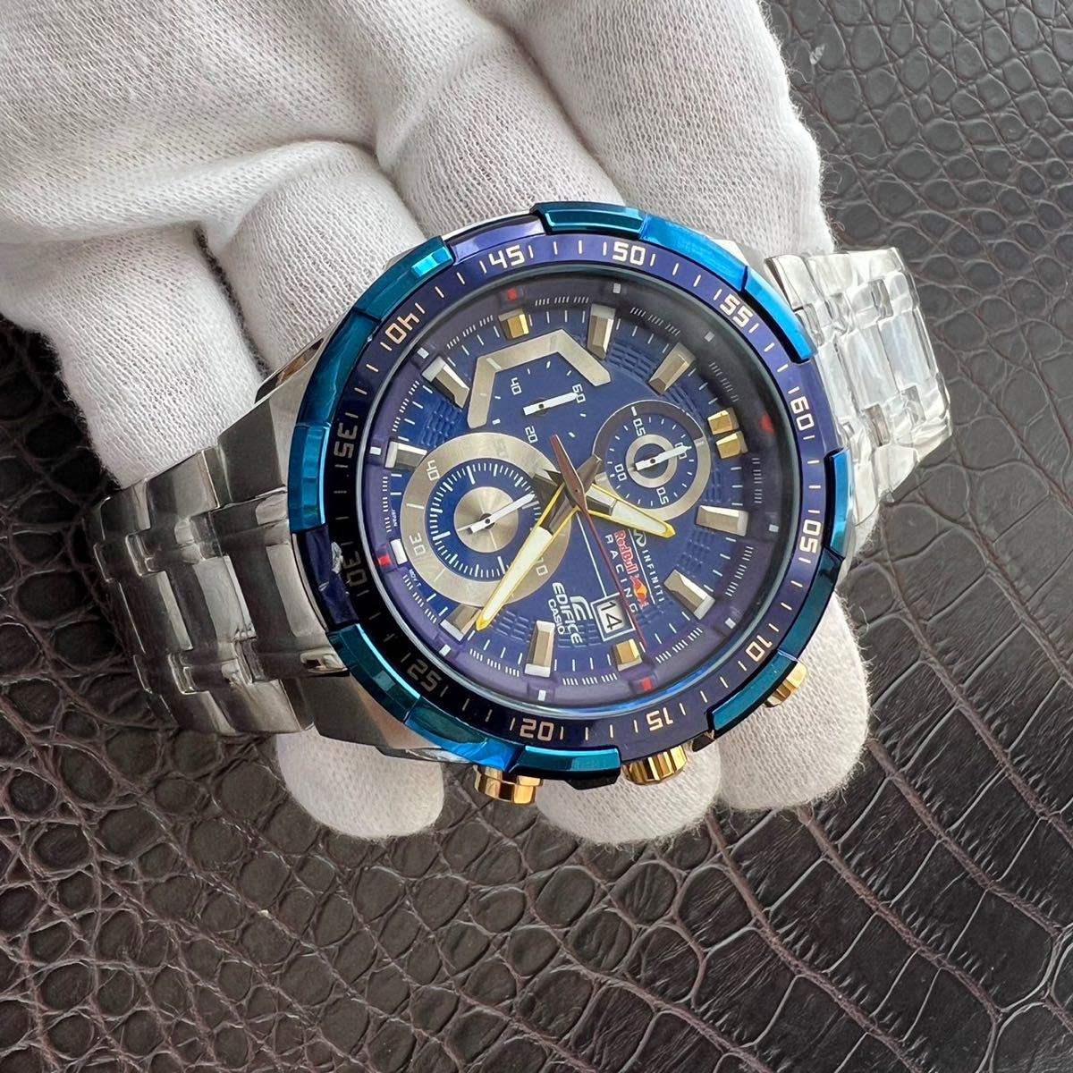 【未使用品】CASIO カシオ EDIFICE エディフィス 腕時計 クロノグラフ 正規品 ビジネス メンズ 10気圧防水 ダイバーズ ウォッチ NO.597_画像7
